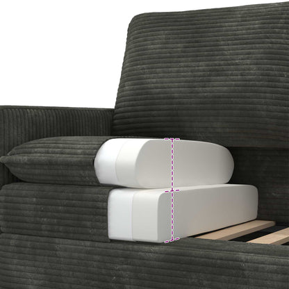 Set di divani 2 pcs Antracite Poliestere