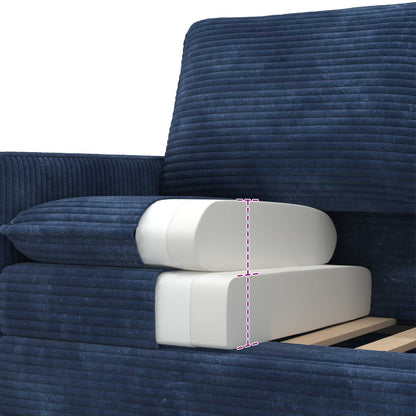 Set di divani 2 pcs Blu navy Poliestere | homemem39