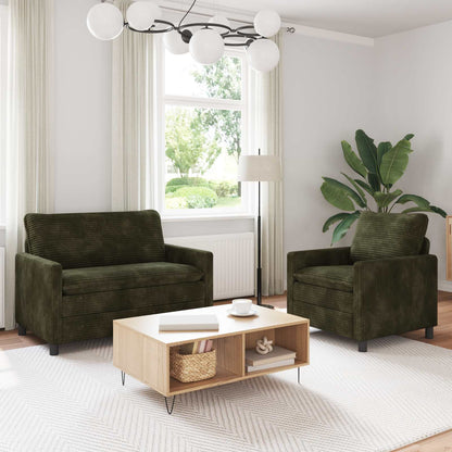Set di divani 2 pcs Verde Poliestere | homemem39