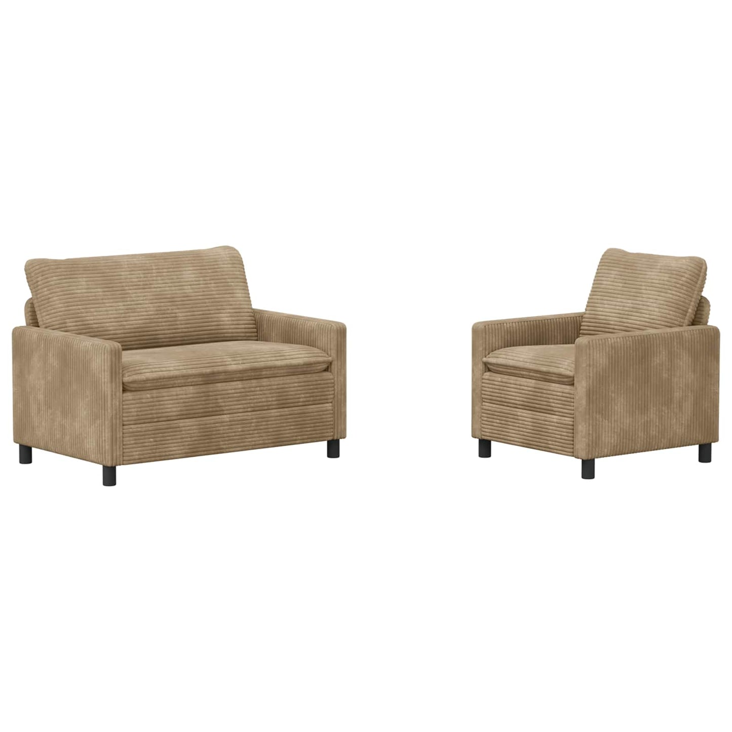 Set di divani 2 pcs Tortora Poliestere | homemem39