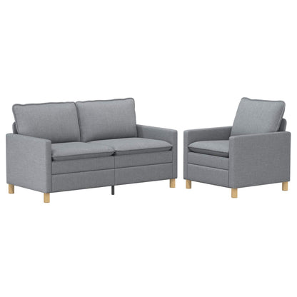 Set di divani 2 pz Grigio Chiaro Tessuto | homemem39