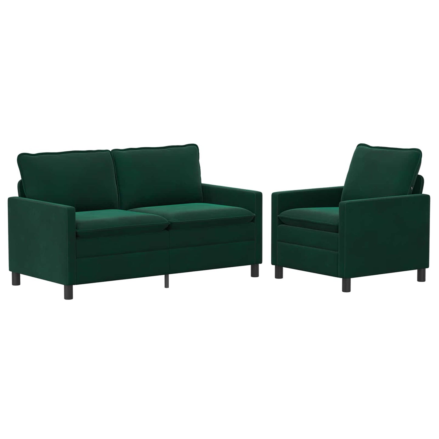 Set di divani 2 pcs Verde Scuro Velluto | homemem39