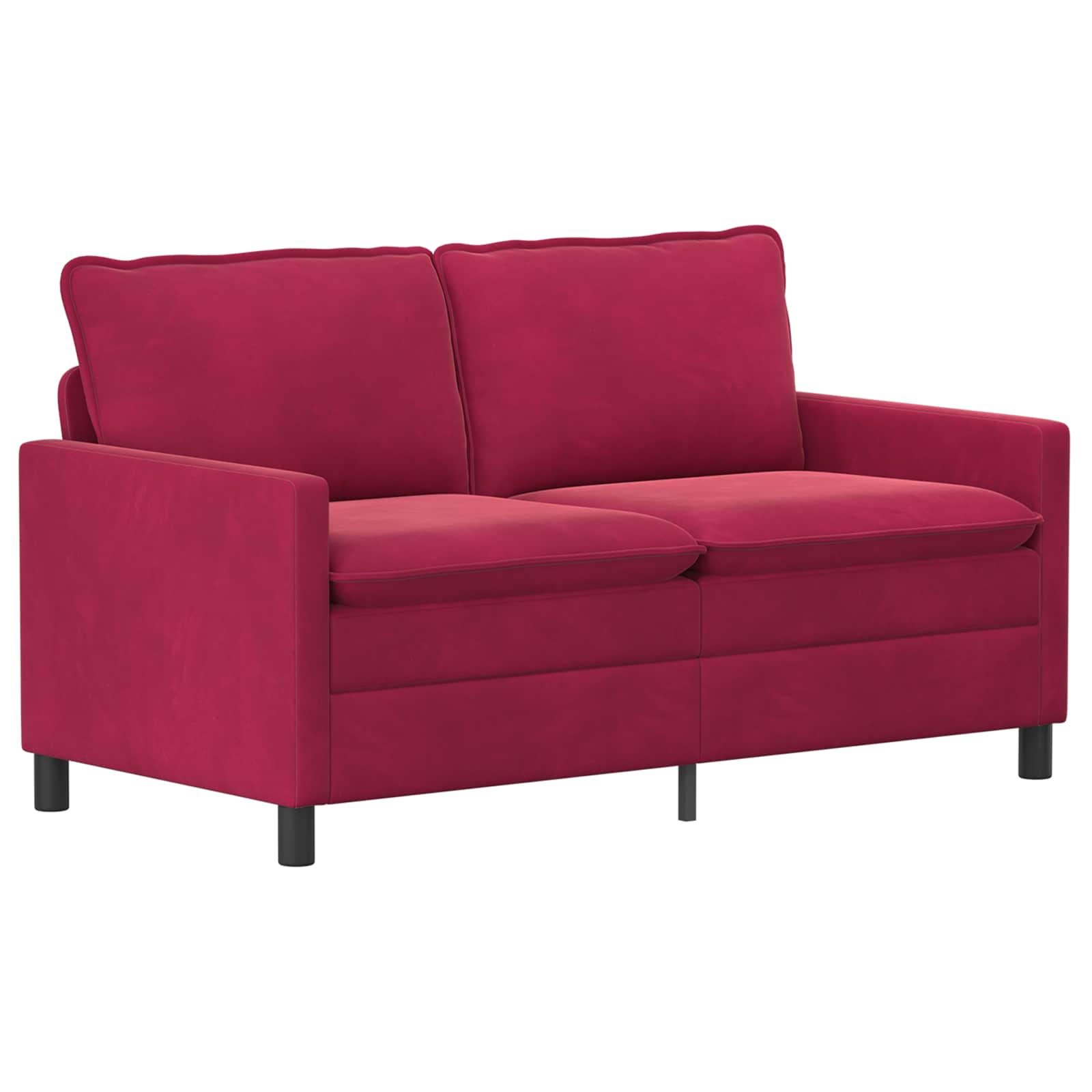 Set di divani 2 pcs Rosso Vino Velluto | homemem39