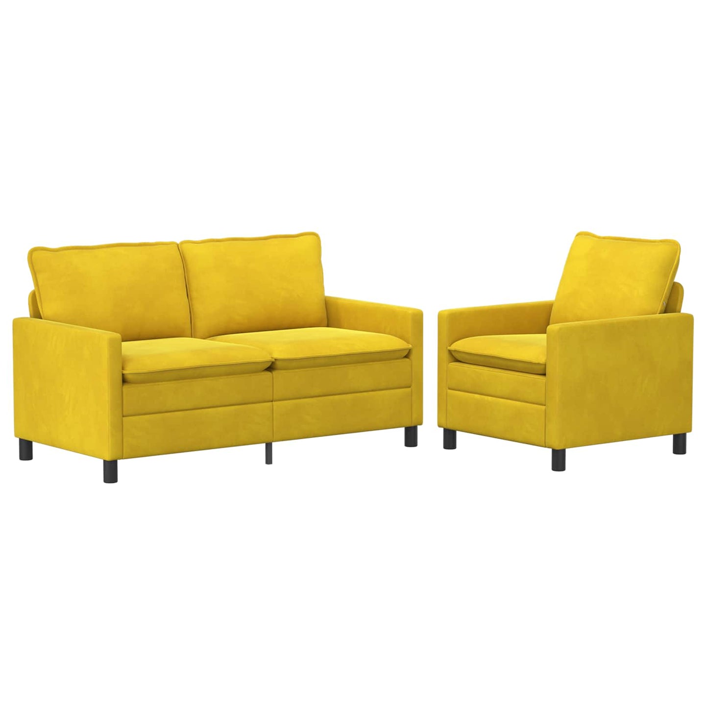 Set di divani 2 pcs Giallo Velluto | homemem39