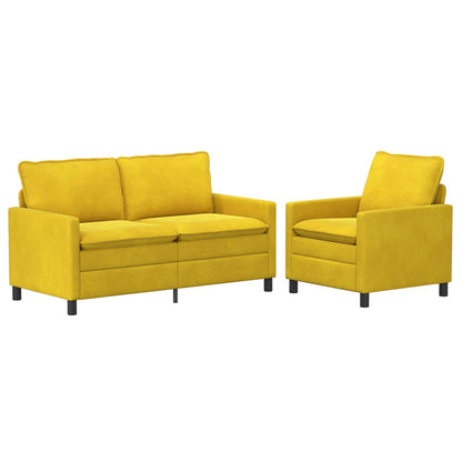 Set di divani 2 pcs Giallo Velluto | homemem39