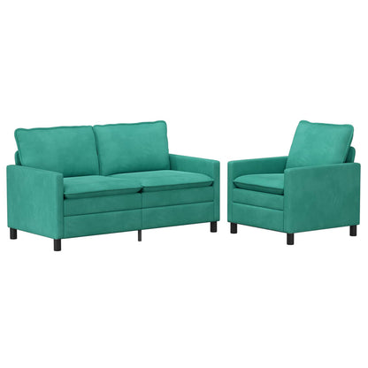 Set di divani 2 pcs Turchese Velluto | homemem39