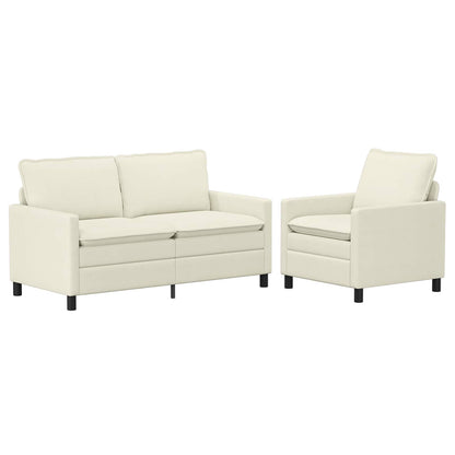 Set di divani 2 pcs Crema Tessuto | homemem39