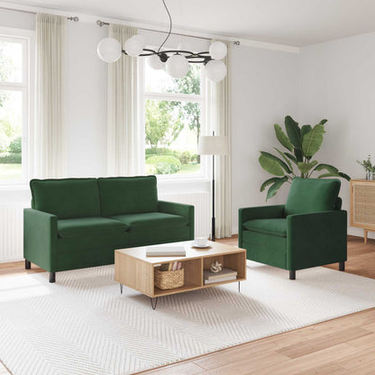 Set di divani 2 pcs Verde Giungla Tessuto | homemem39