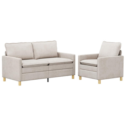 Set di divani 2 pcs Crema Poliestere | homemem39