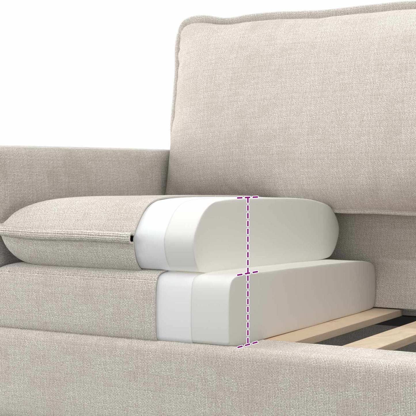 Set di divani 2 pcs Crema Poliestere | homemem39