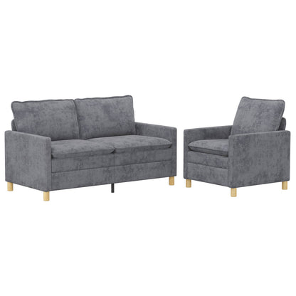 Set di divani 2 pcs Grigio Chiaro Poliestere | homemem39