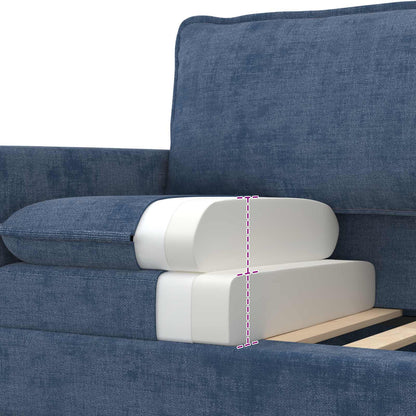 Set di divani 2 pcs Blu Poliestere | homemem39
