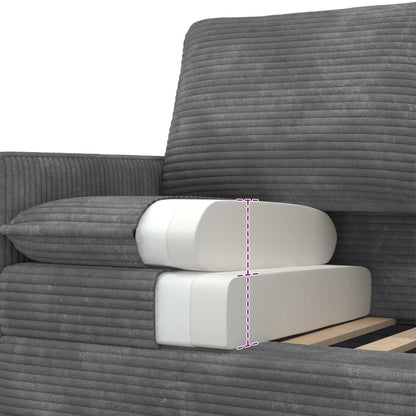 Set di divani 2 pcs Grigio Chiaro Poliestere | homemem39