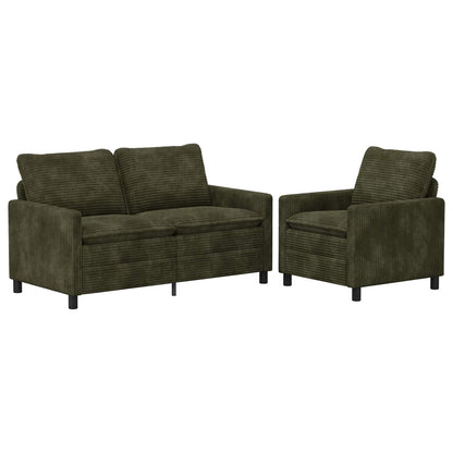 Set di divani 2 pcs Verde Poliestere | homemem39
