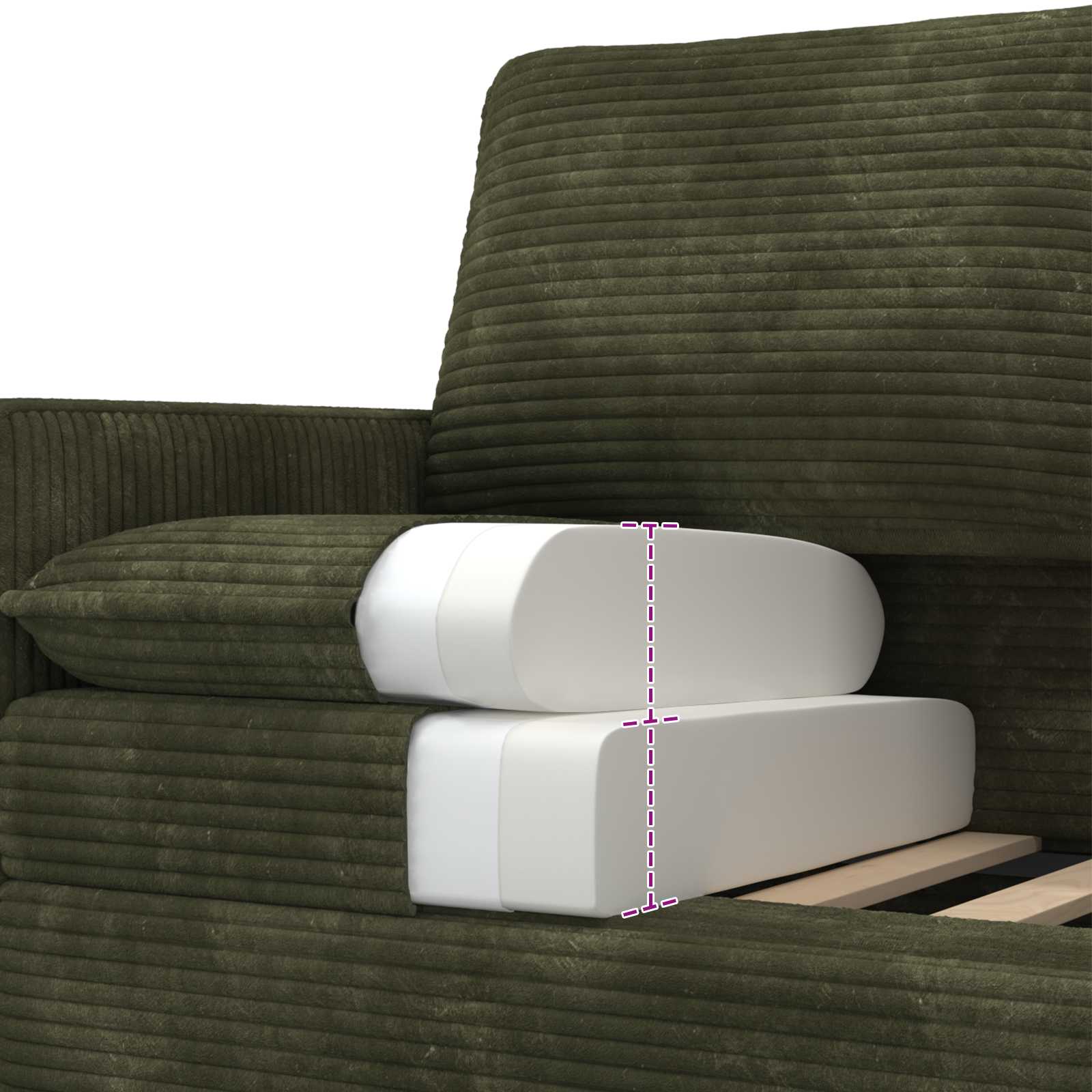 Set di divani 2 pcs Verde Poliestere | homemem39