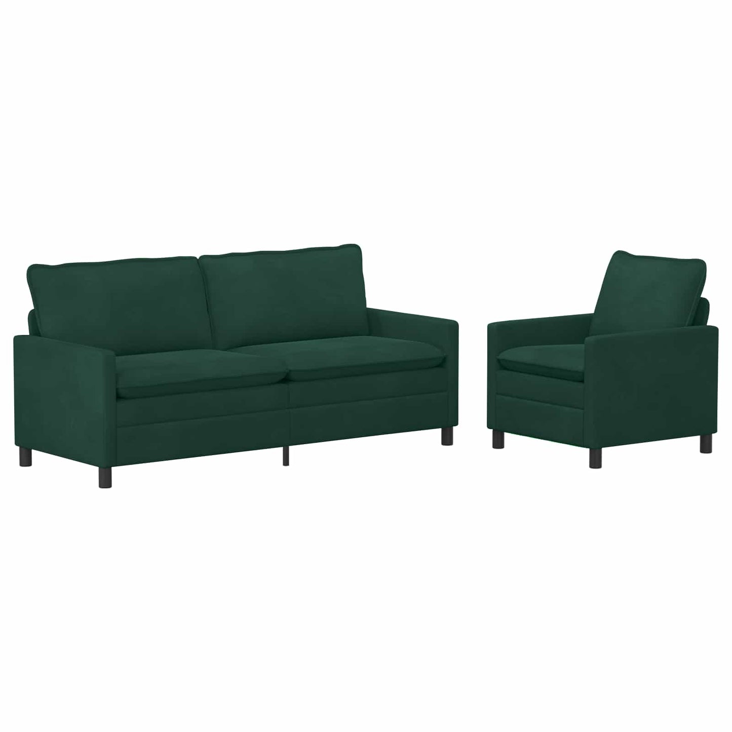 Set di divani 2 pcs Verde Scuro Velluto | homemem39