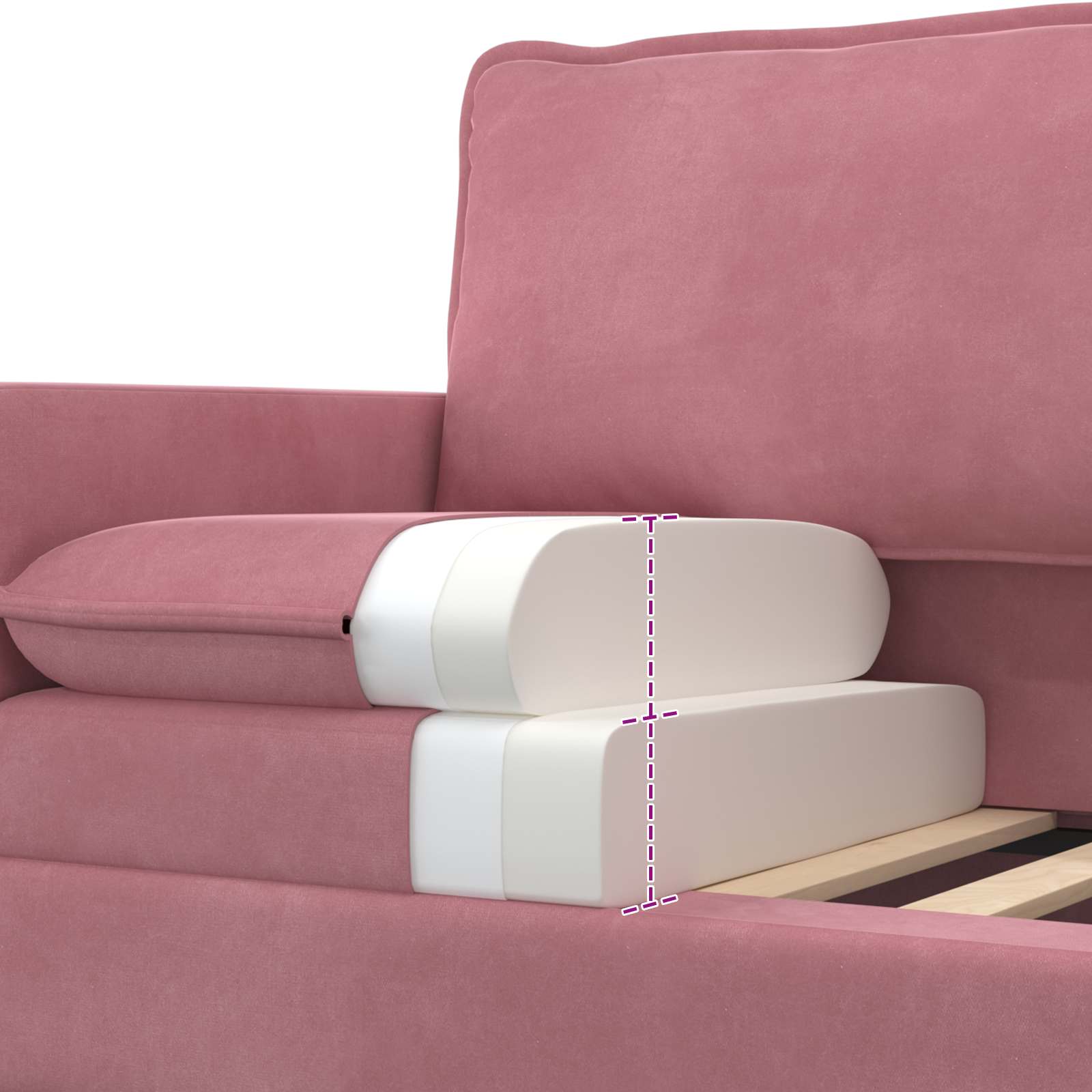 Set di divani 2 pcs Rosa Velluto | homemem39