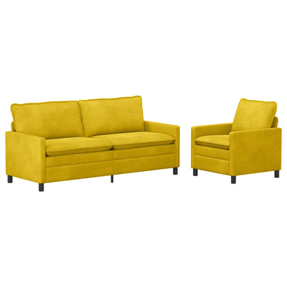Set di divani 2 pcs Giallo Velluto