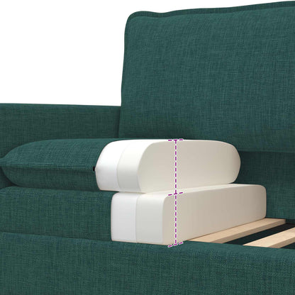 Set di divani 2 pz Verde Scuro Tessuto | homemem39