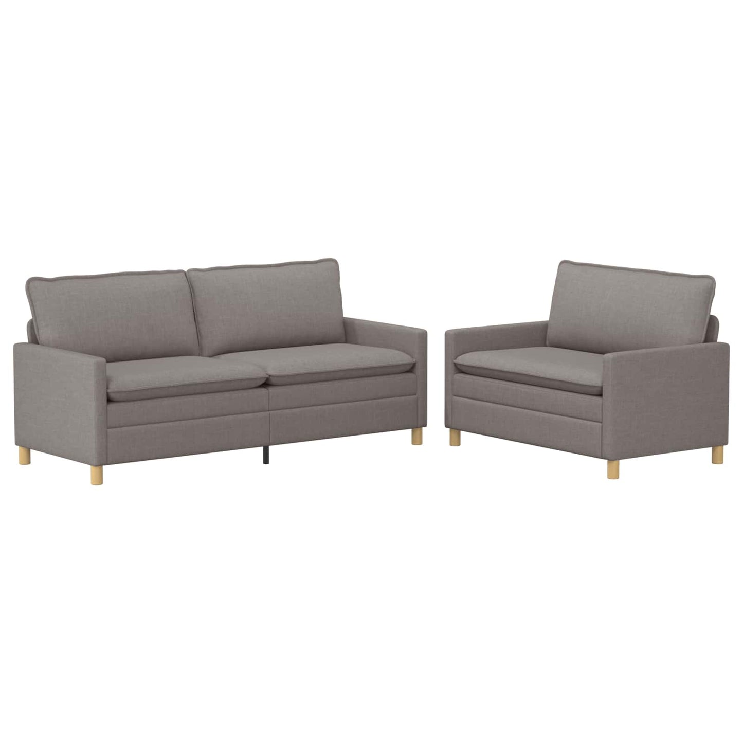 Set di divani 2 pz Tortora Tessuto | homemem39