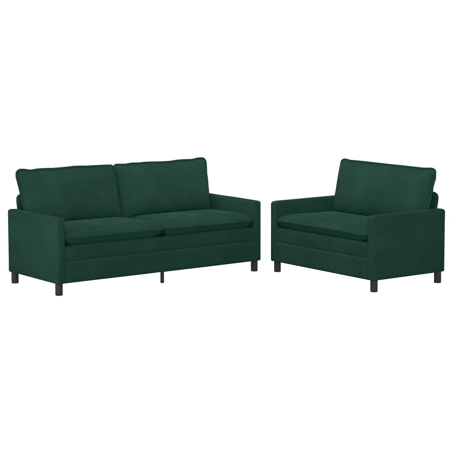 Set di divani 2 pcs Verde scuro Velluto | homemem39