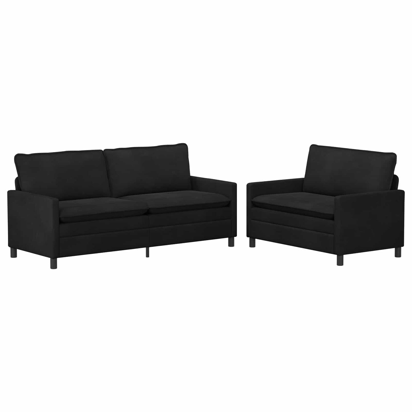 Set di divani 2 pcs Nero Velluto | homemem39
