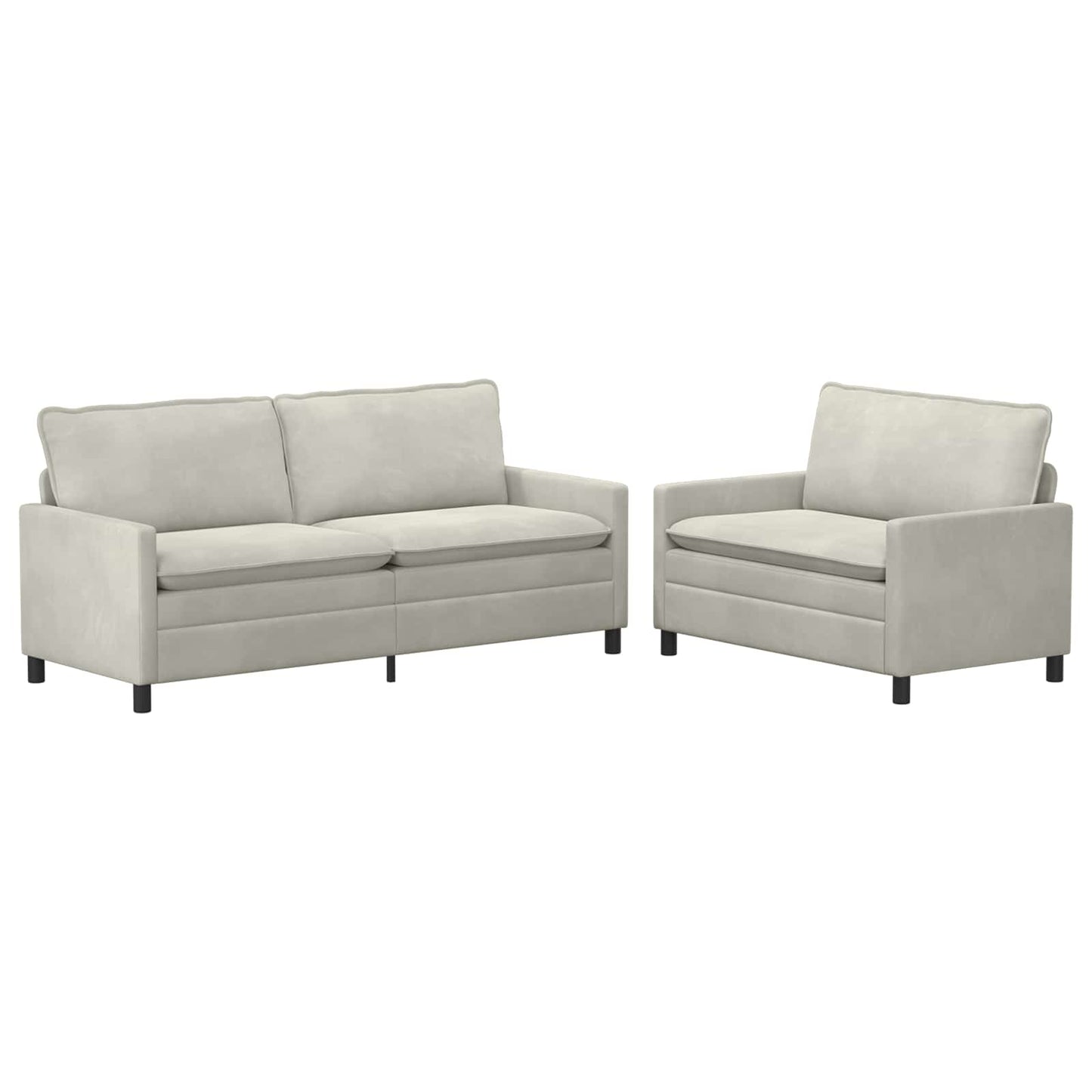 Set di divani 2 pcs Crema Velluto | homemem39
