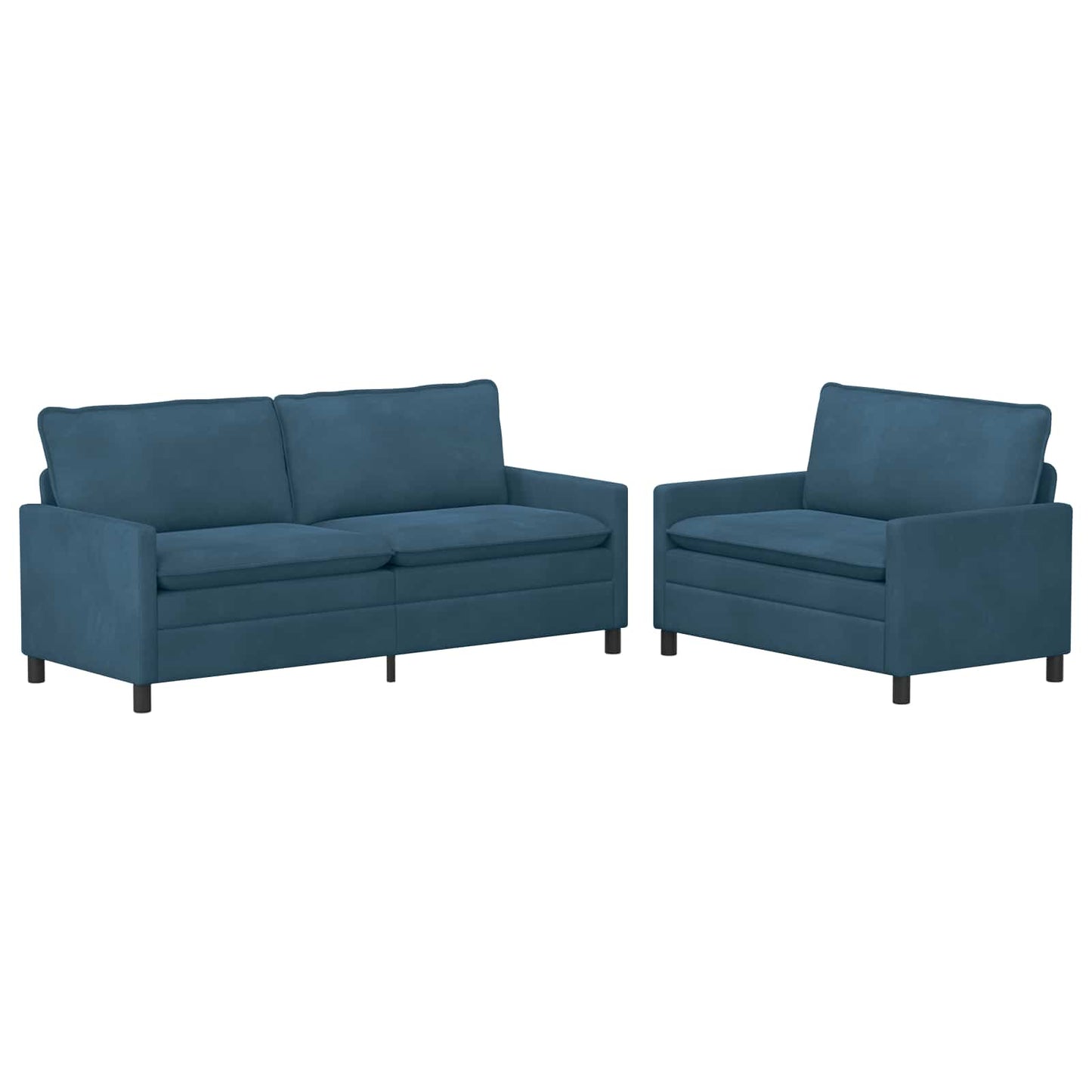 Set di divani 2 pcs Blu Velluto | homemem39