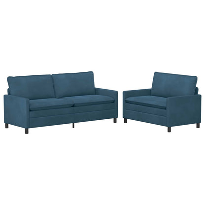 Set di divani 2 pcs Blu Velluto | homemem39