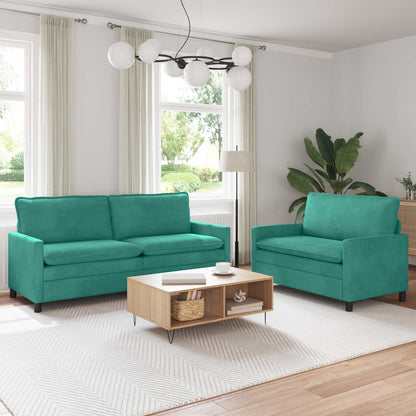 Set di divani 2 pcs Turchese Velluto | homemem39
