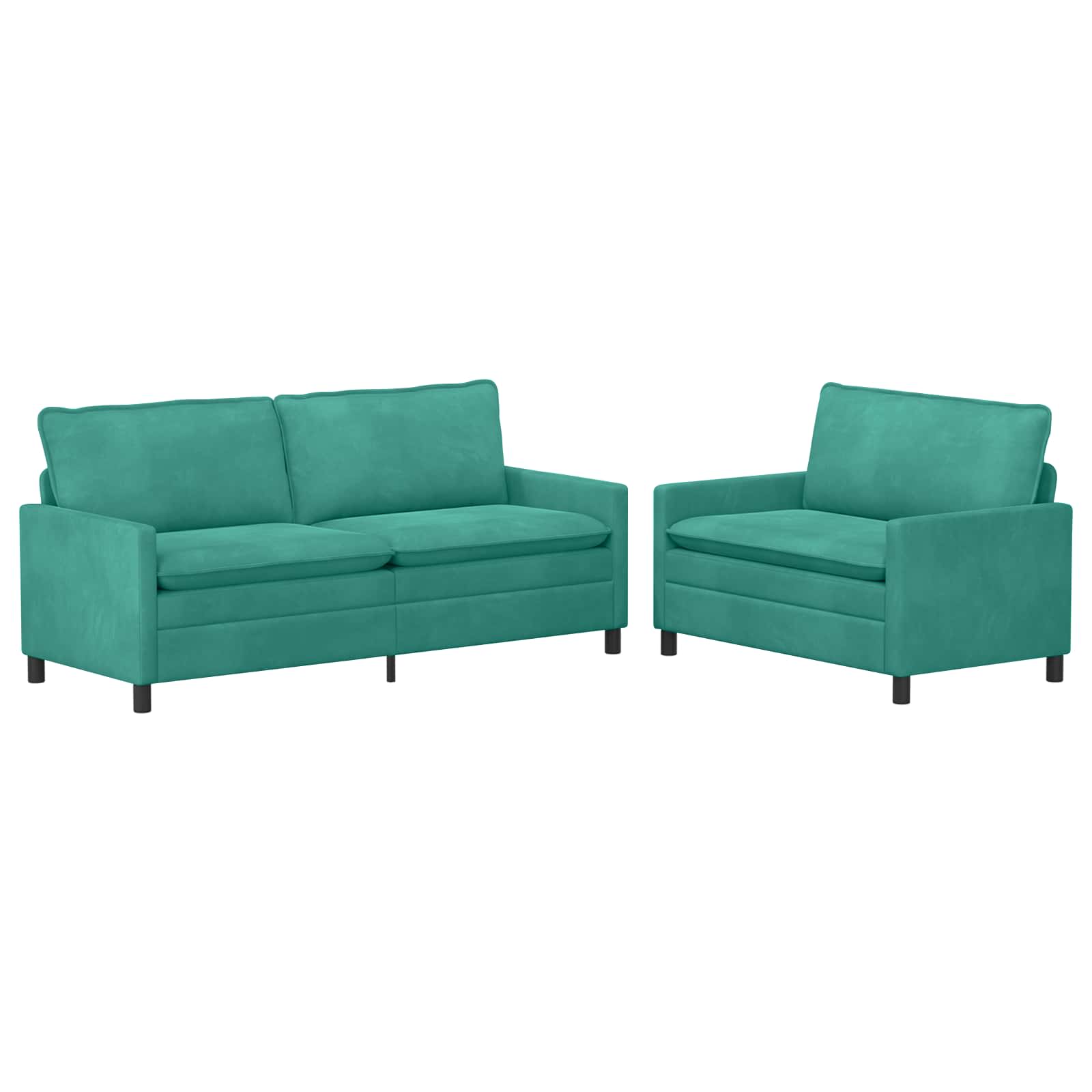 Set di divani 2 pcs Turchese Velluto | homemem39