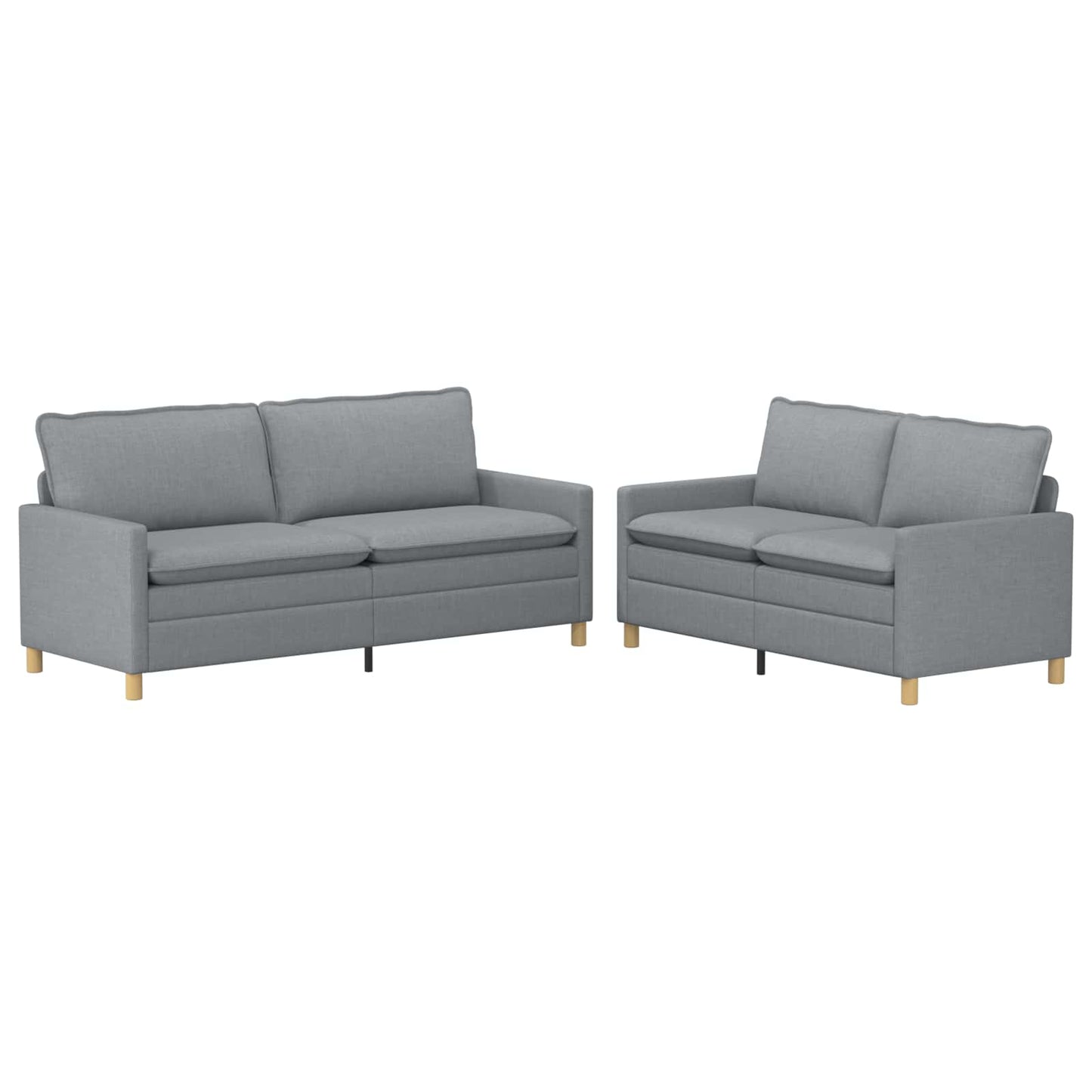 Set di divani 2 pz Grigio Chiaro Tessuto | homemem39