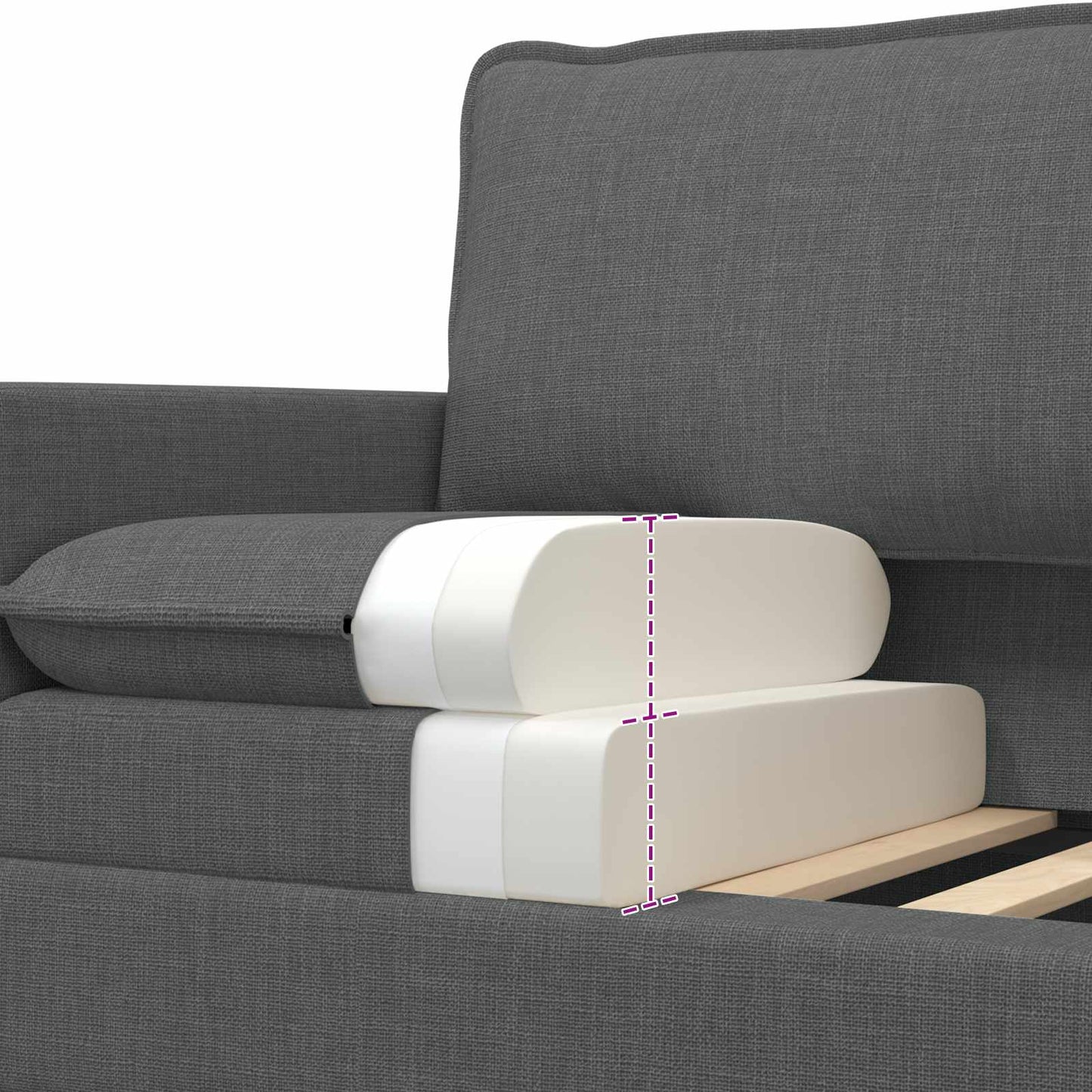Set di divani 2 pz Grigio Scuro Tessuto