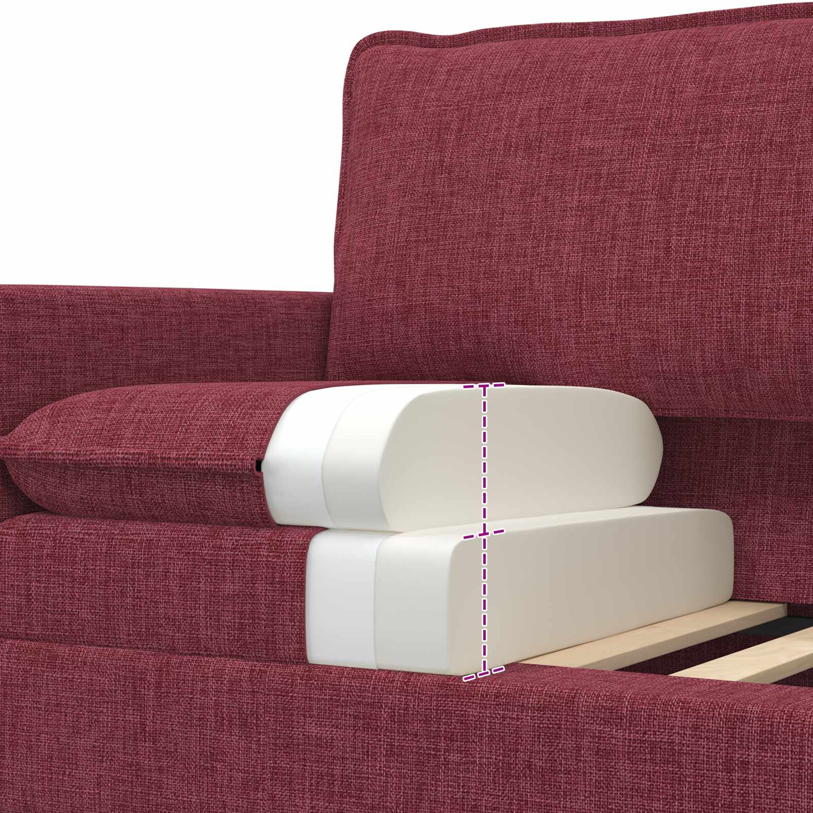Set di divani 2 pz Rosso Vino Tessuto | homemem39