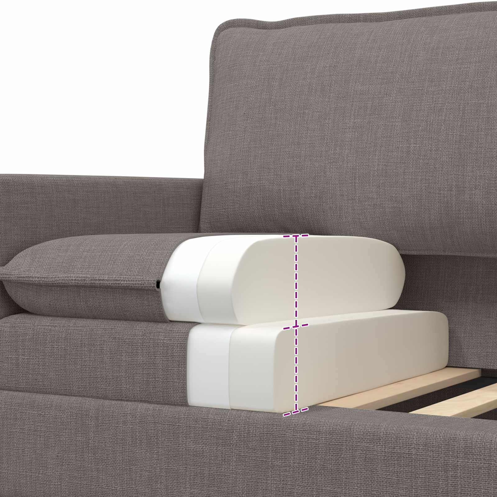 Set di divani 2 pz Tortora Tessuto | homemem39