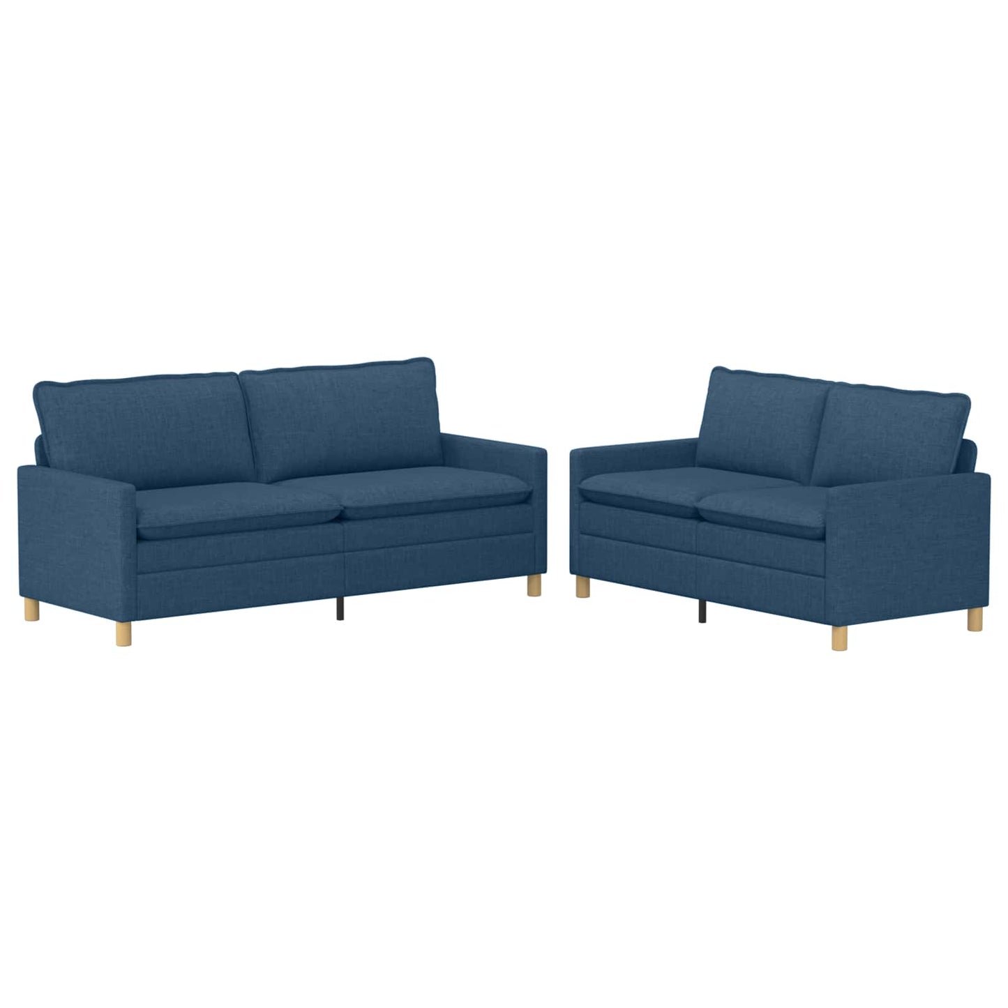 Set di divani 2 pz Blu Tessuto | homemem39