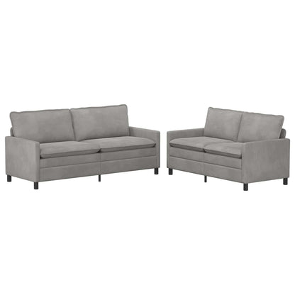 Set di divani 2 pcs Grigio Chiaro Velluto | homemem39