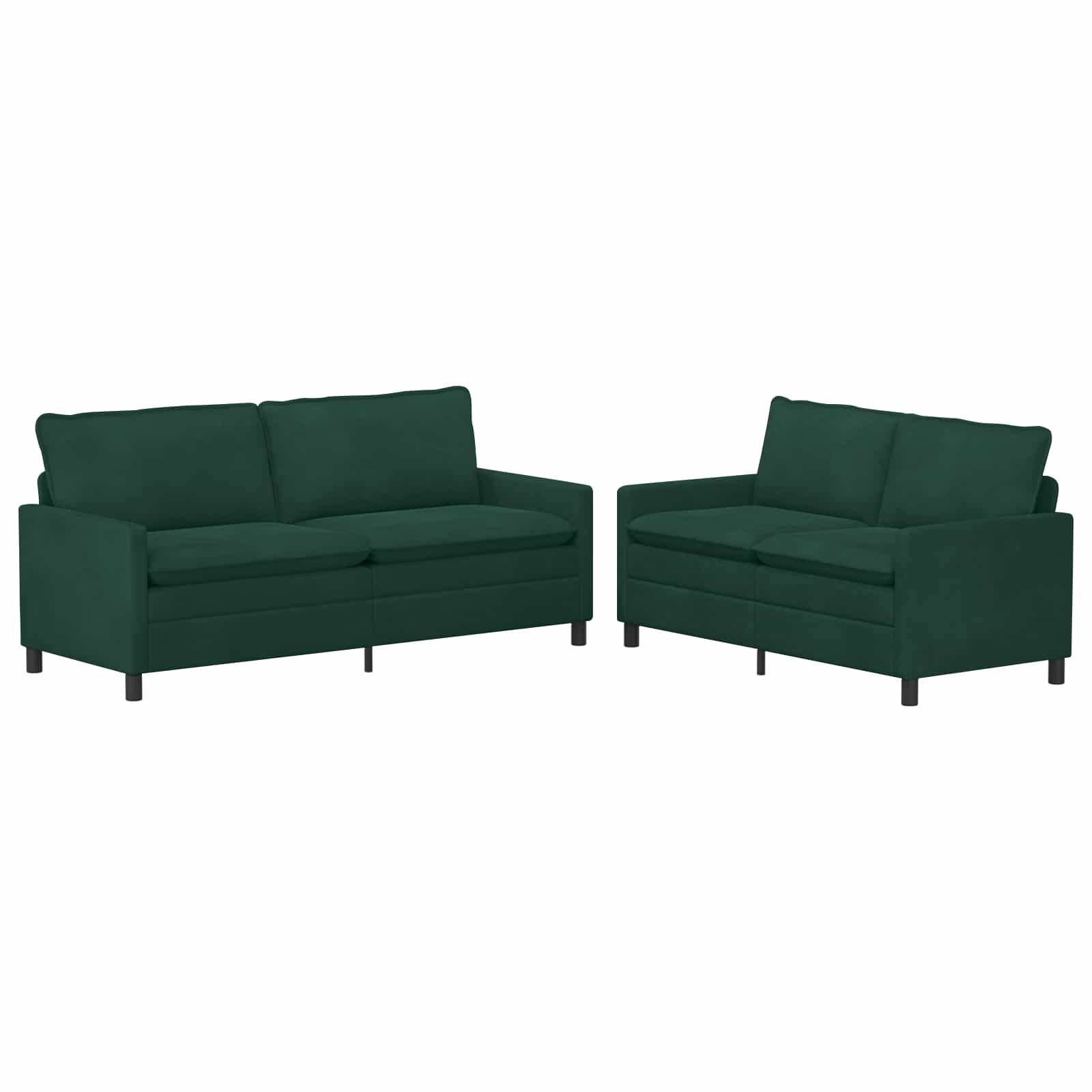 Set di divani 2 pcs Verde Scuro Velluto | homemem39