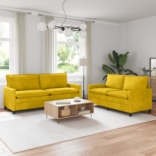 Set di divani 2 pcs Giallo Velluto | homemem39