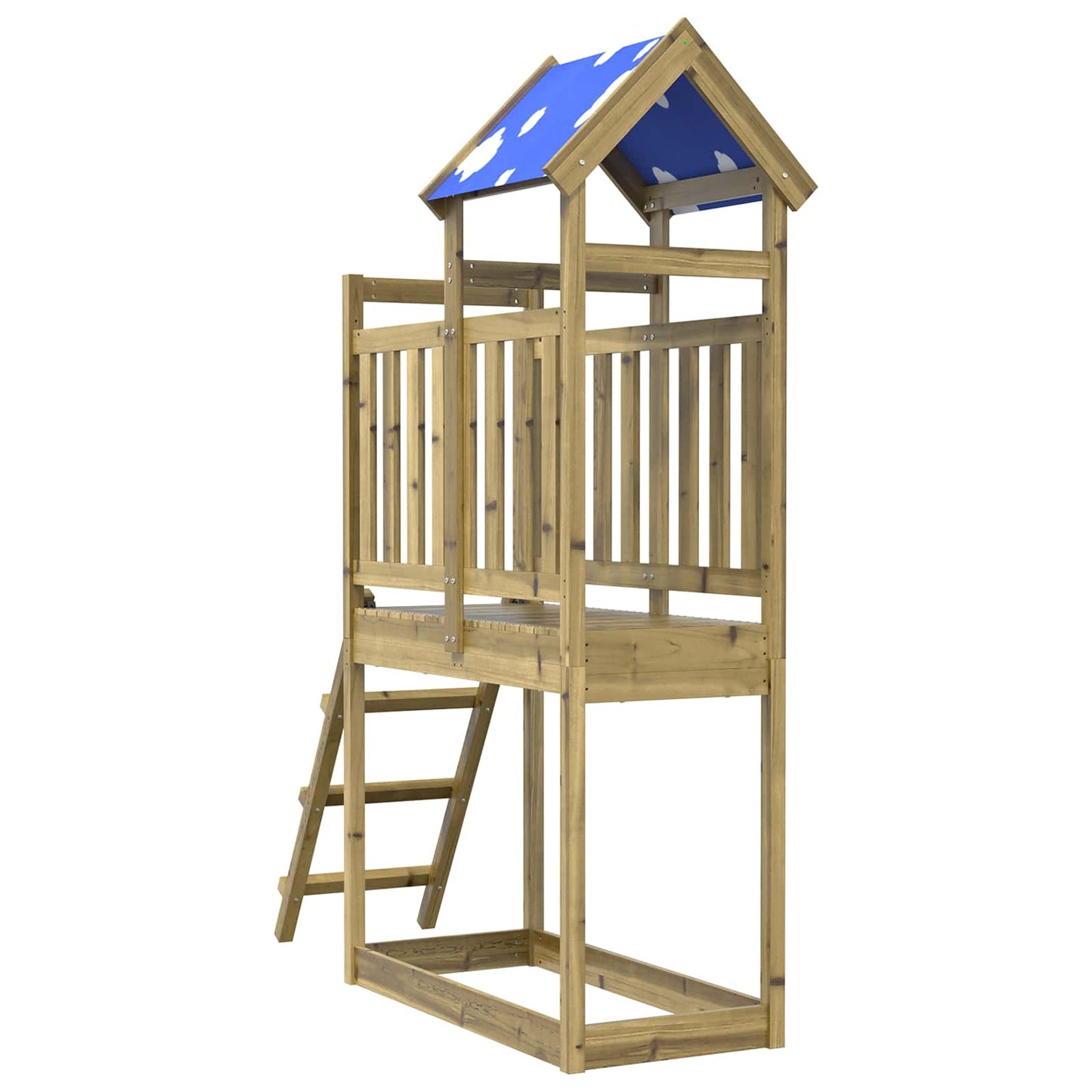 Torre da Gioco Marrone Legno Impregnato Solido | homemem39