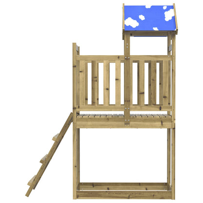 Torre da Gioco Marrone Legno Impregnato Solido | homemem39