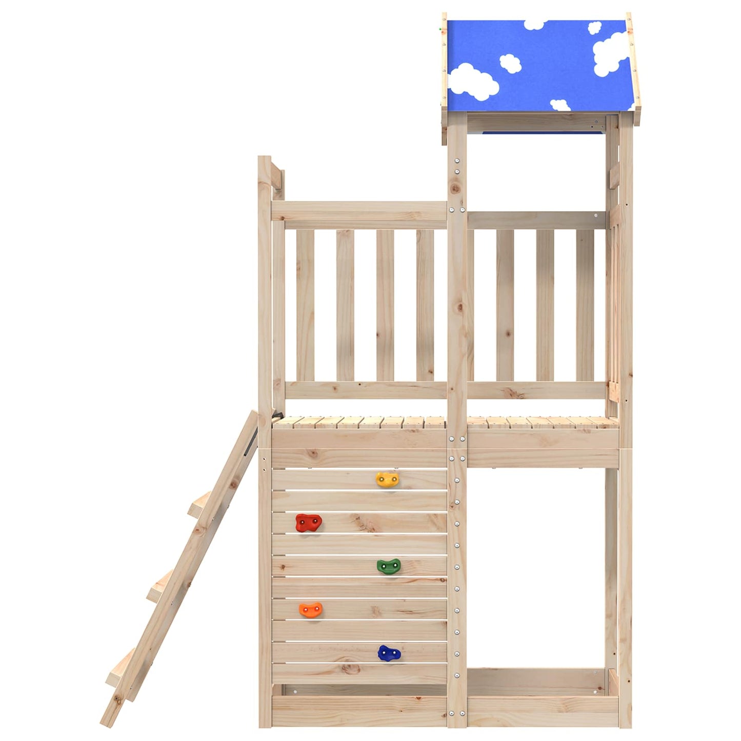 Torre da Gioco Marrone Legno Massello di Pino