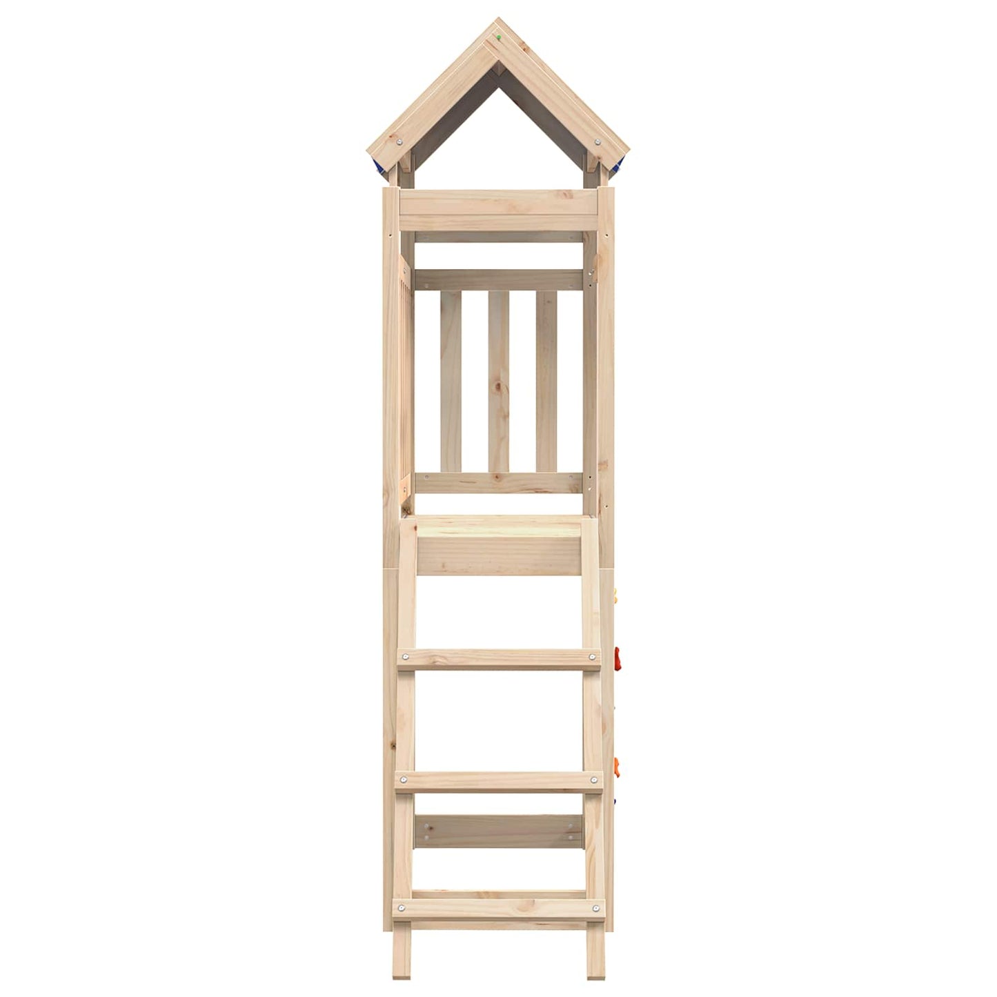 Torre da Gioco Marrone Legno Massello di Pino