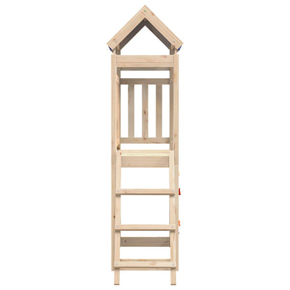 Torre da Gioco Marrone Legno Massello di Pino