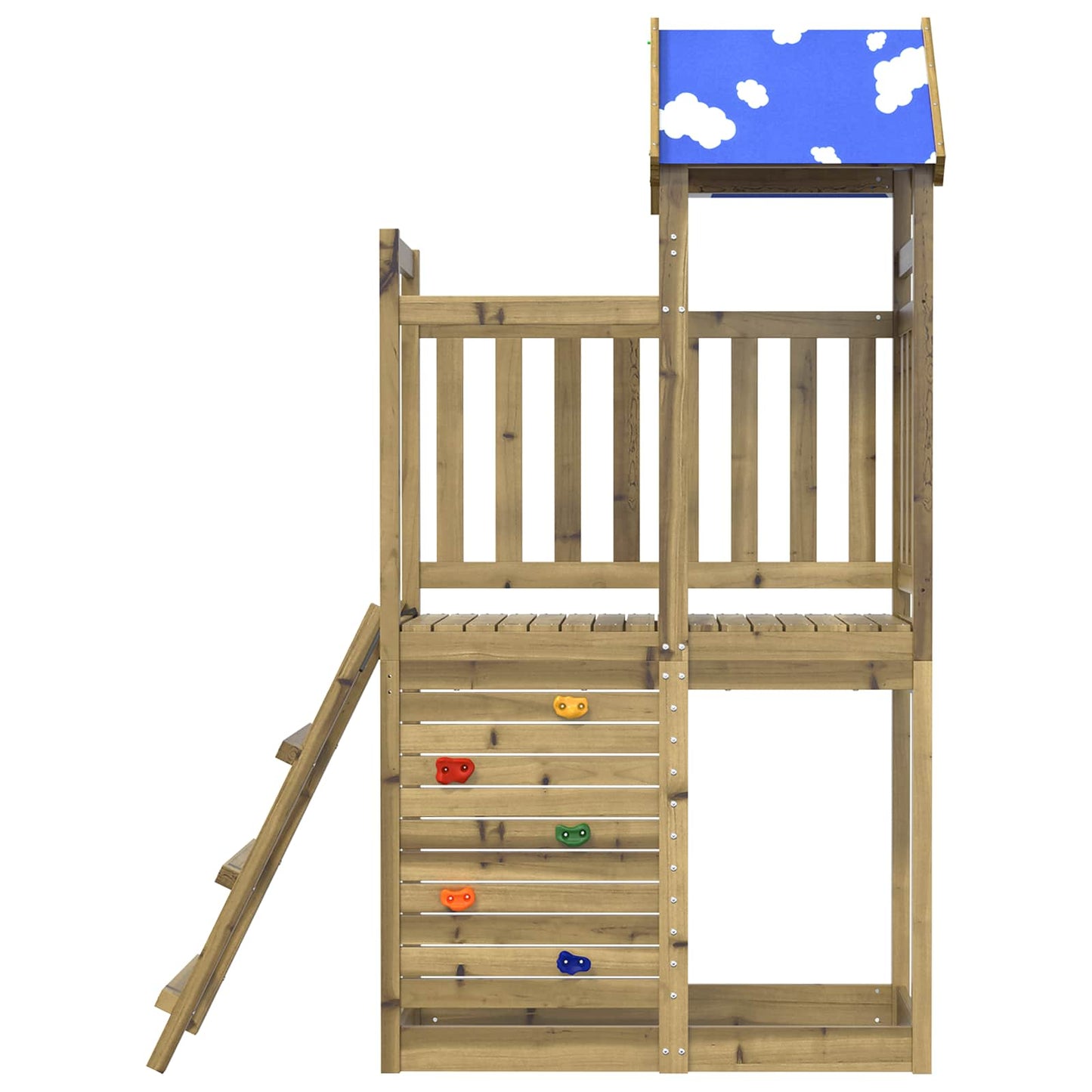 Torre da Gioco Marrone Legno Impregnato Solido | homemem39