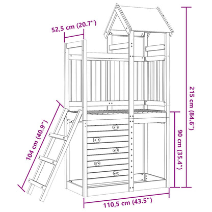 Torre da Gioco Marrone Legno Impregnato Solido | homemem39
