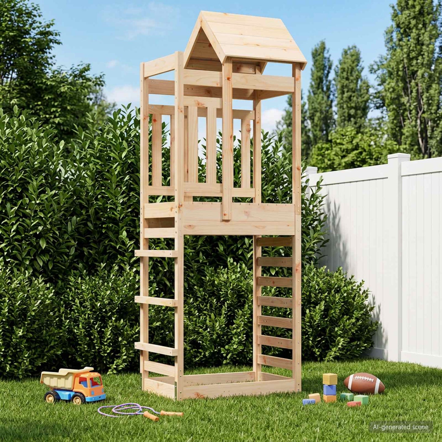 Torre da Gioco Marrone 52,5 x 85 x 238 cm Pino massello