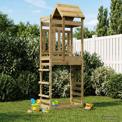 Torre da Gioco Marrone Legno Impregnato Solido | homemem39