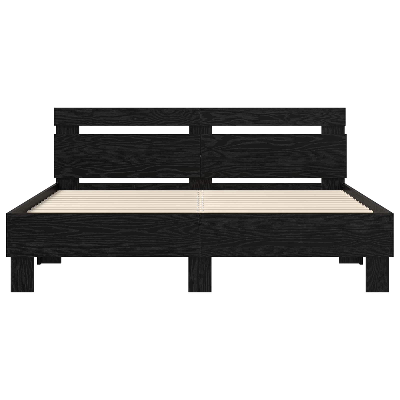 Struttura del letto Rovere Nero 120 x 200 cm Legno multistrato | homemem39