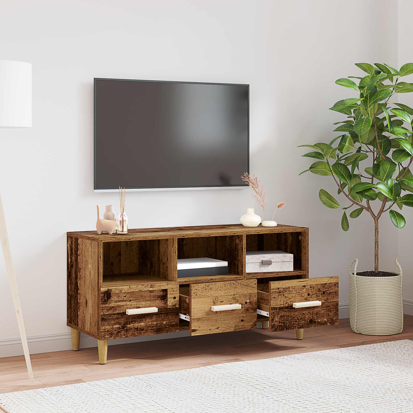 Mobile TV Legno vecchio 102 x 36 x 50 cm Legno multistrato | homemem39